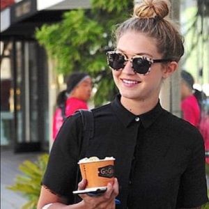 Krewe C-10 sunglass in oyster and black